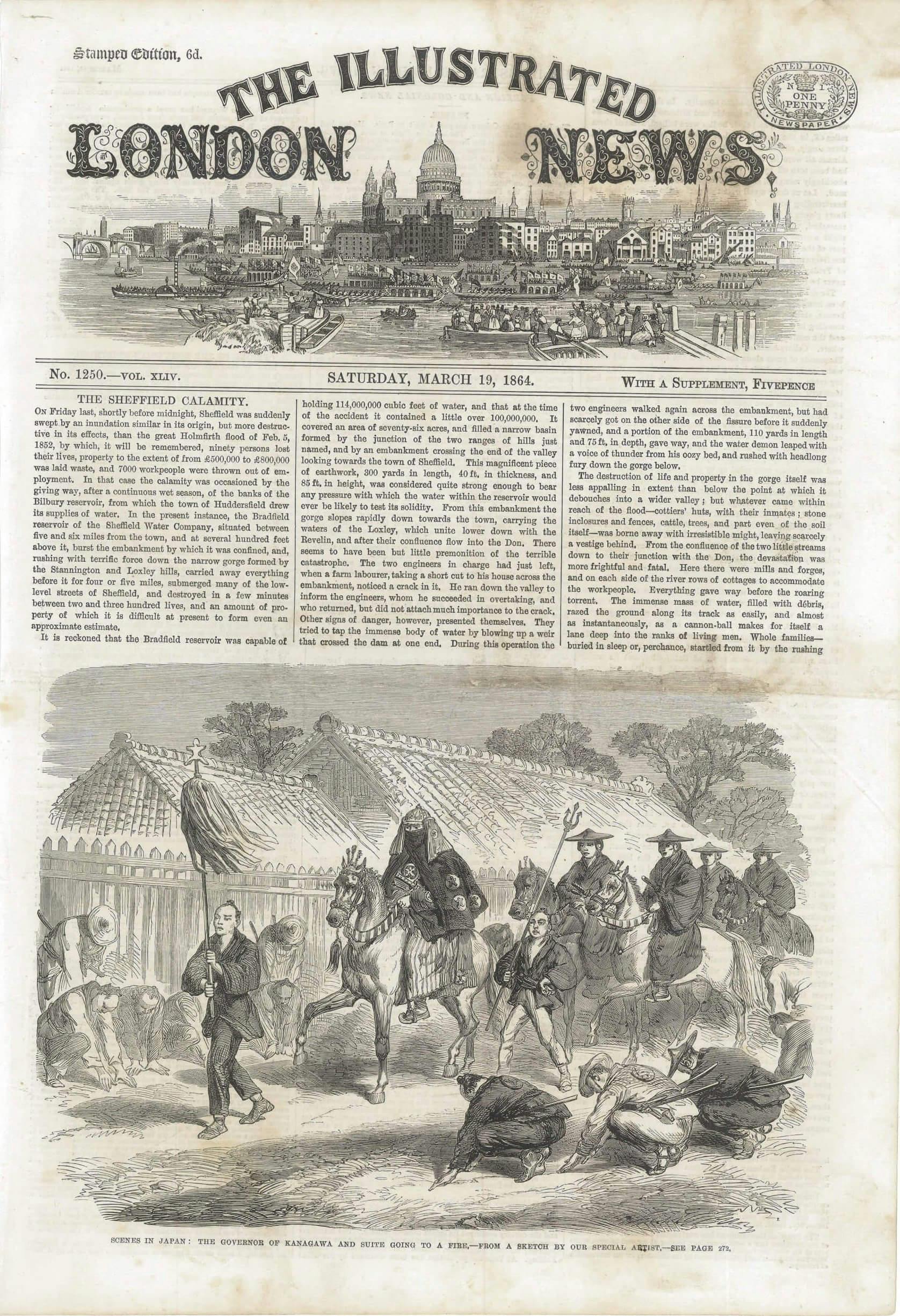 イラストレイテッドロンドンニュースの挿絵『THE ILLUSTRATED LONDON NEWS 1864年3月19日号』より