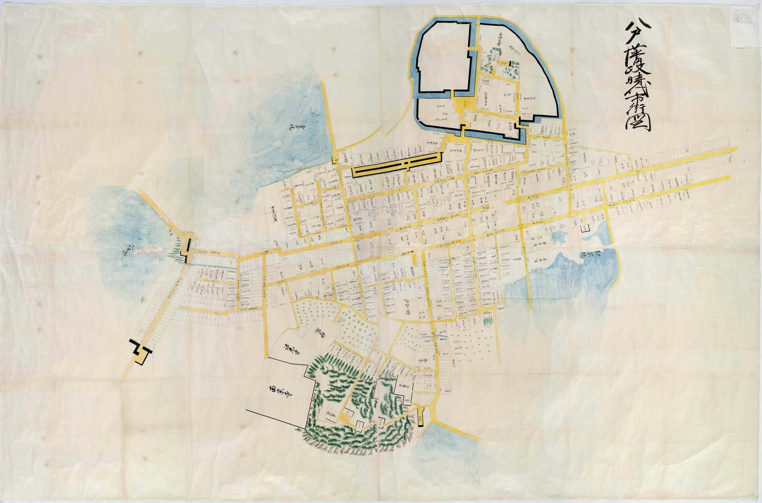 八戸藩政時代市街図の画像